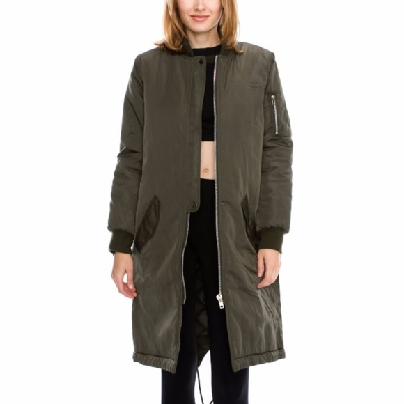 Jackets & Blazers - LONG LINE BOMBER JACKET